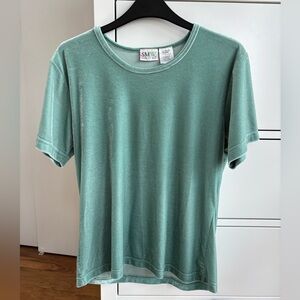 Vintage velvet mint green tee